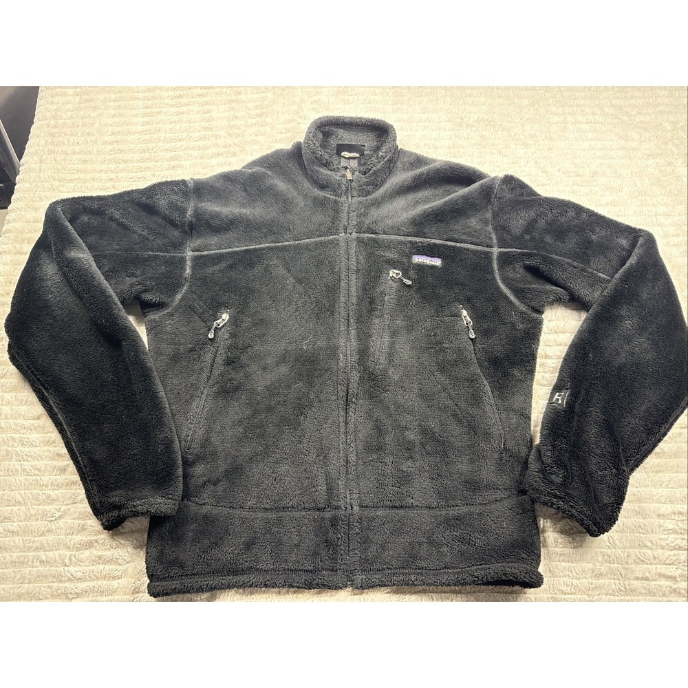 Vintage Patagonia Regulator R4 Jacket Mens L‎ Black Fleece Polartec 36101